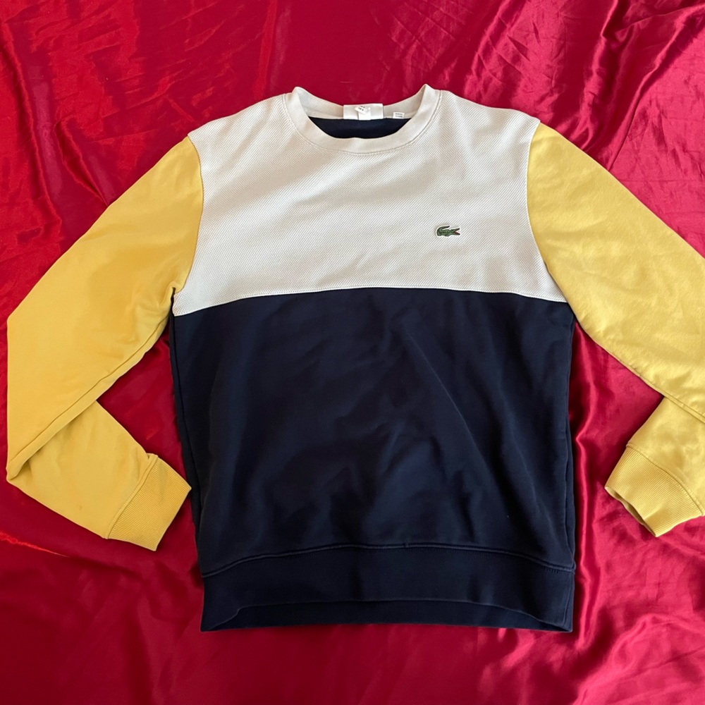 Vintage Lacoste Color-block Sweatshirt in Small, Good Condition